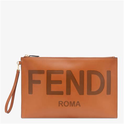 fendi roma bag brown celeb|Fendi Roma Flat Pouch Large .